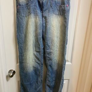 Y2K Women’s Luv Symbol Vintage Bootcut jeans- size 12